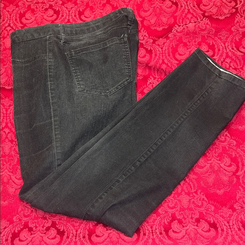 Stylish Black Coated Distressed Jeans